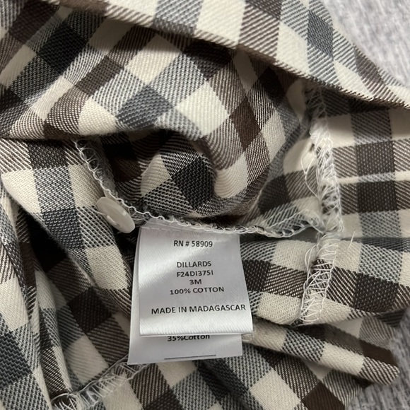 Edgehill Collection Plaid Peter Pan Collar Short Sleeve A-Line Dress - Picture 8 of 11